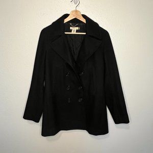 J. Crew Women's Black Medium Winter Pea Coat